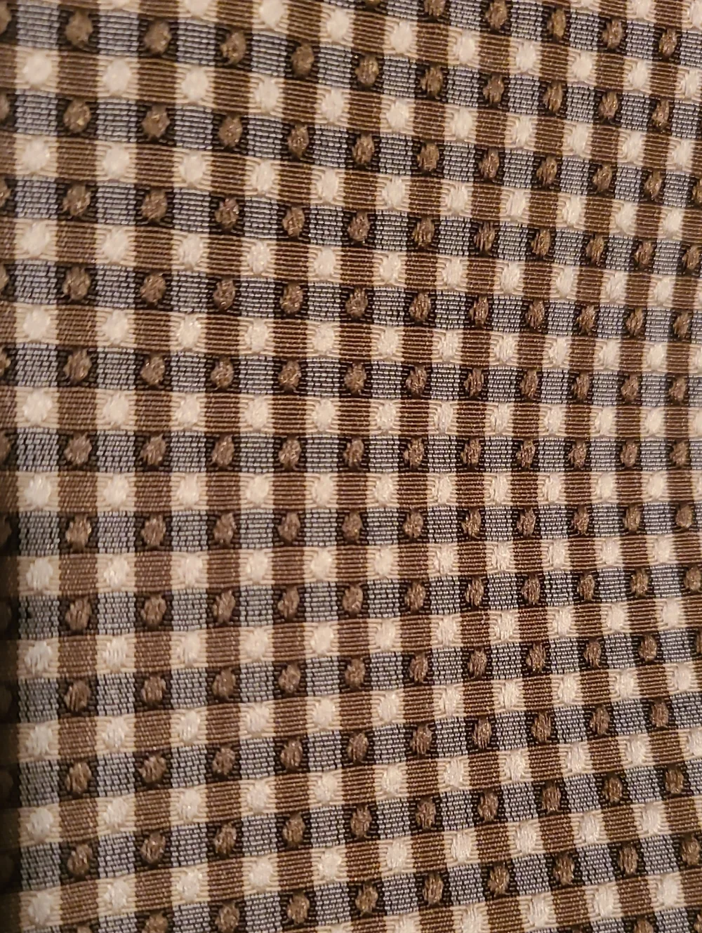 Fabric - Black and Tan, Mini Check Pattern, 3 Yards Sewing Crafts